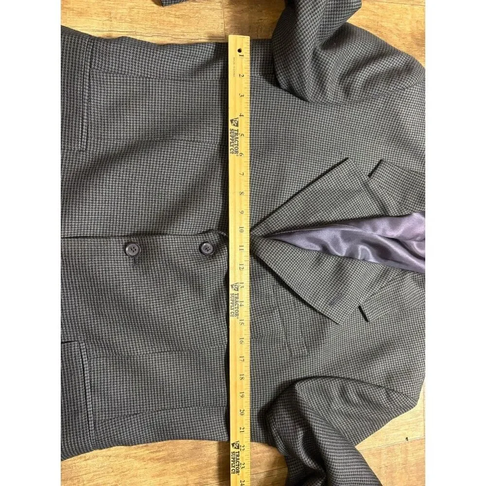 Gianfranco Ruffini Italy Blazer Jacket Mens Size 41 R Black Gray Blend Wool